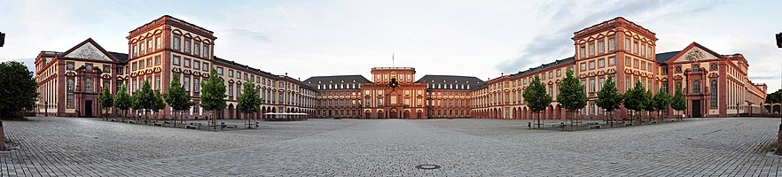 Mannheim Palace, 180 degrees panoramic view