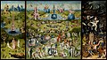 The Garden of Earthly Delights by Hieronymous Bosch (late 15th century). Also see annotated/detailed version