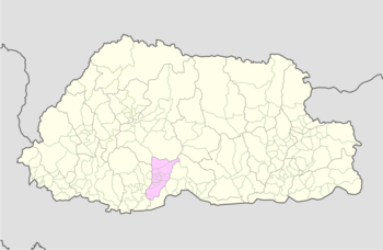 Location of Semjong Gewog