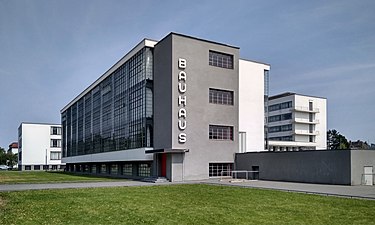 The Bauhaus Dessau building in Dessau, designed by Walter Gropius (1926)