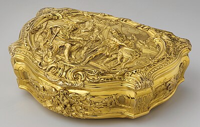 Rococo box, by George Michael Moser, 1741, gold, Metropolitan Museum of Art