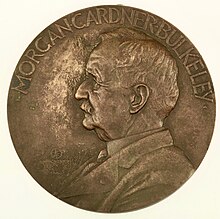 Bronze medal with Bulkeley's name and his image, facing profile left