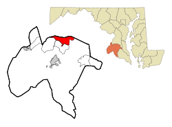 Location of Waldorf, Maryland