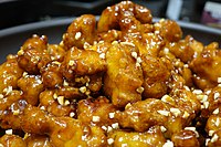 Dakgangjeong, a similar style of fried chicken consumed in Korea