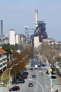 View over Eisenhüttenstadt