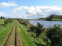 The track of the County Donegal Railways Joint Committee (CDRJC) restored next to Lough Finn, near Fintown station.