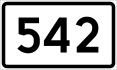 County Road 542 shield