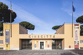 Entrance to Cinecittà in Rome, Italy, the largest film studio in Europe[19]