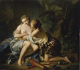 Jupiter in the guise of Diana and Callisto, by Jean-Simon Berthélemy, nineteenth century, oil on canvas.