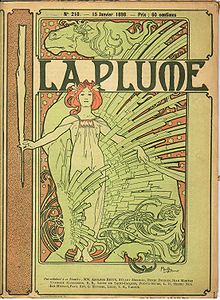 Cover design for the magazine La Plume (1898)