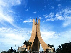 The Maqam Echahid, in Algiers, iconic concrete monument commemorating the Algerian war for independence