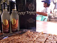 Tapuy rice wine partnered with biko rice cake
