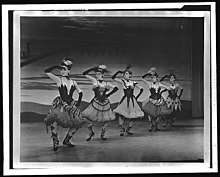 Scene from Oklahoma's dream ballet. Theatre Guild, NYC. 1943. Choreographed by Agnes de Mille.