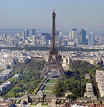 The Eiffel Tower & La Défense skyline, Paris, France
