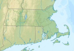 Location of the body of water in Massachusetts.