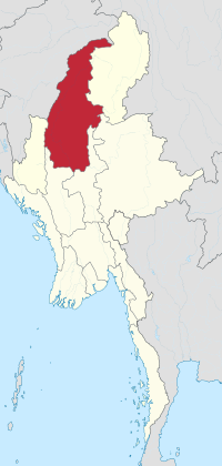 Location of Sagaing Region in Myanmar