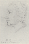 Porträt Herman Molls von William Stukeley, 1723