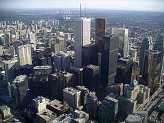 Central business district in Toronto.