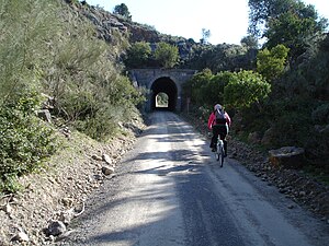 Biking in Vía Verde de la Sierra de Cádiz