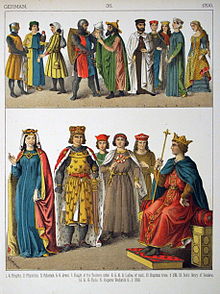Various German costumes of the period