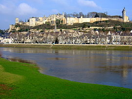 The Château de Chinon, and the river Vienne