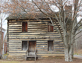 Christopher Taylor House, 118 Main Street, built c. 1778; log cabin