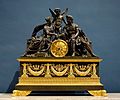 A French Empire mantel clock representing Mars and Venus, an allegory of the wedding of Napoleon I and the Archduchess Marie Louise, c.1810