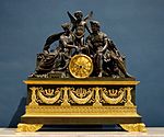 Clock with Mars and Venus; by Pierre-Philippe Thomire; circa 1810; gilded bronze and patina; height: 90 cm; Louvre