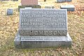 Headstone of Eliza Jane Thompson and her husband James Henry Thompson at Hillsboro Cemetery in Hillsboro, Ohio.