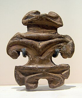 Dogū-Figur aus Terrakotta Kantō- oder Tōhoku-Provinz, späte Jōmon-Zeit 10. bis 3. Jhr. v. Chr., Japan.