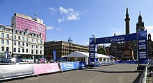 Start point for Stage 2 in George Square, Glasgow