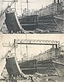 HMS Psyche in the floating drydock, circa 1899-1902.