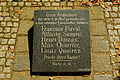 Gedenkplatte für in Hof gestorbene französische Soldaten