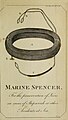 Illustration of the prototype of the "Marine Spencer", an early example of lifebuoy, from the Philosophical Magazine, 1803
