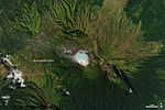 Kawah Ijen volcano and crater lake, Java, viewed from Landsat 8