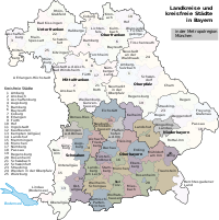Location of the Munich Metropolitan Region in Bavaria