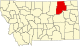 State map highlighting Valley County