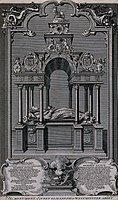 Monument to Queen Elizabeth I in the Westminster Abbey, after design by Hubert-François Gravelot, Wellcome Collection, London