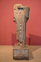 Egyptian statue of Darius I, as Pharaoh of the Twenty-seventh Dynasty of Egypt;[75] 522–486 BCE; greywacke; height: 2.46 m;[56] National Museum of Iran (Teheran)