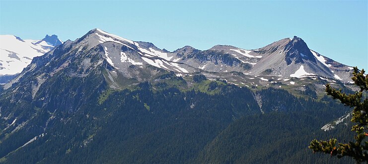 Old Desolate from the northeast. True summit (left), north peak (right).