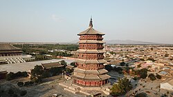 The Pagoda of Fogong Temple, Ying County, built in 1056.