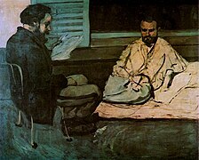 Paul Cézanne produced a portrait of Paul Alexis reading to Cézanne's friend Émile Zola in 1869–70