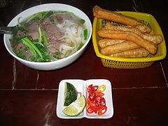 Phở - Vietnamese noodle soup, considered a Vietnamese national dish