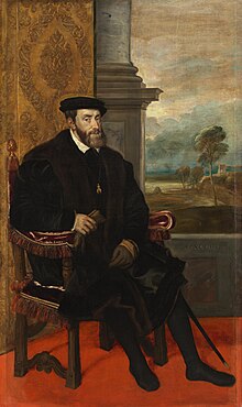 Portrait of Emperor Charles V seated on a chair