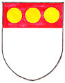 Wappen von Sir John Russell, einem englischen Höfling aus dem 13. Jahrhundert.