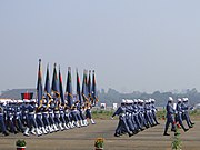 Bengali Coast Guard unit marching in Victory Day Parade.