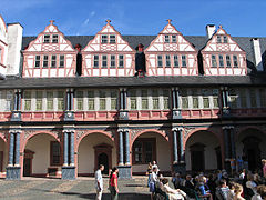The north side of the Renaissance courtyard