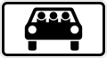 Zusatzzeichen 1010-71 Mehrfach­besetzte Personen­kraftwagen