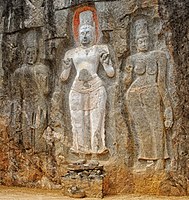 Tara and Avalokitesvara, Buduruwagala, Sri Lanka
