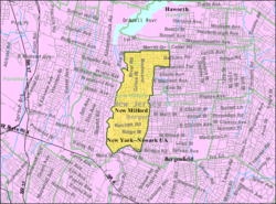 Census Bureau map of New Milford, New Jersey